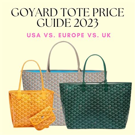 goyard tote prices 2014|Goyard tote price guide.